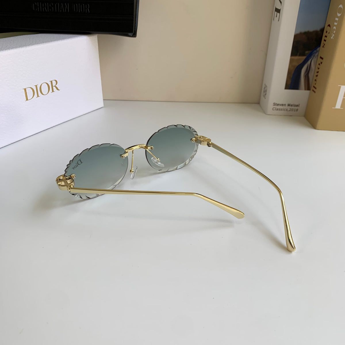 Dior Polarized Round Silver Lens Sunglasses for Men & Women - 382459 - detail image 6