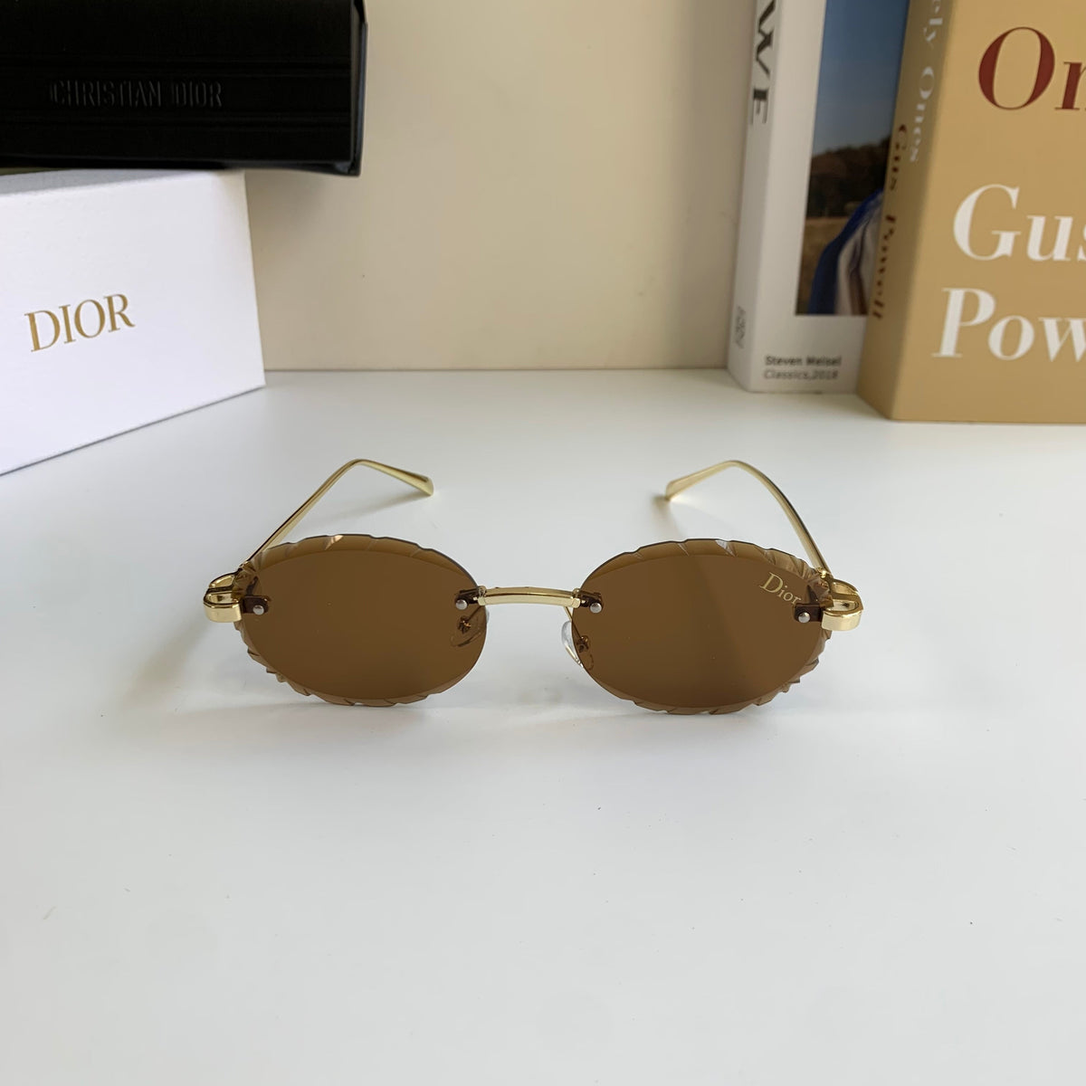 Dior Polarized Round Brown Lens Sunglasses for Men & Women - 382460 - detail image 3