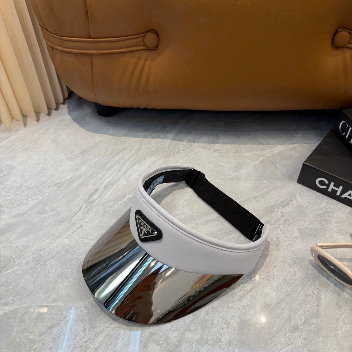 Prada Blue-Light Fashion Black Sun Visor for Men & Women - detail image 6