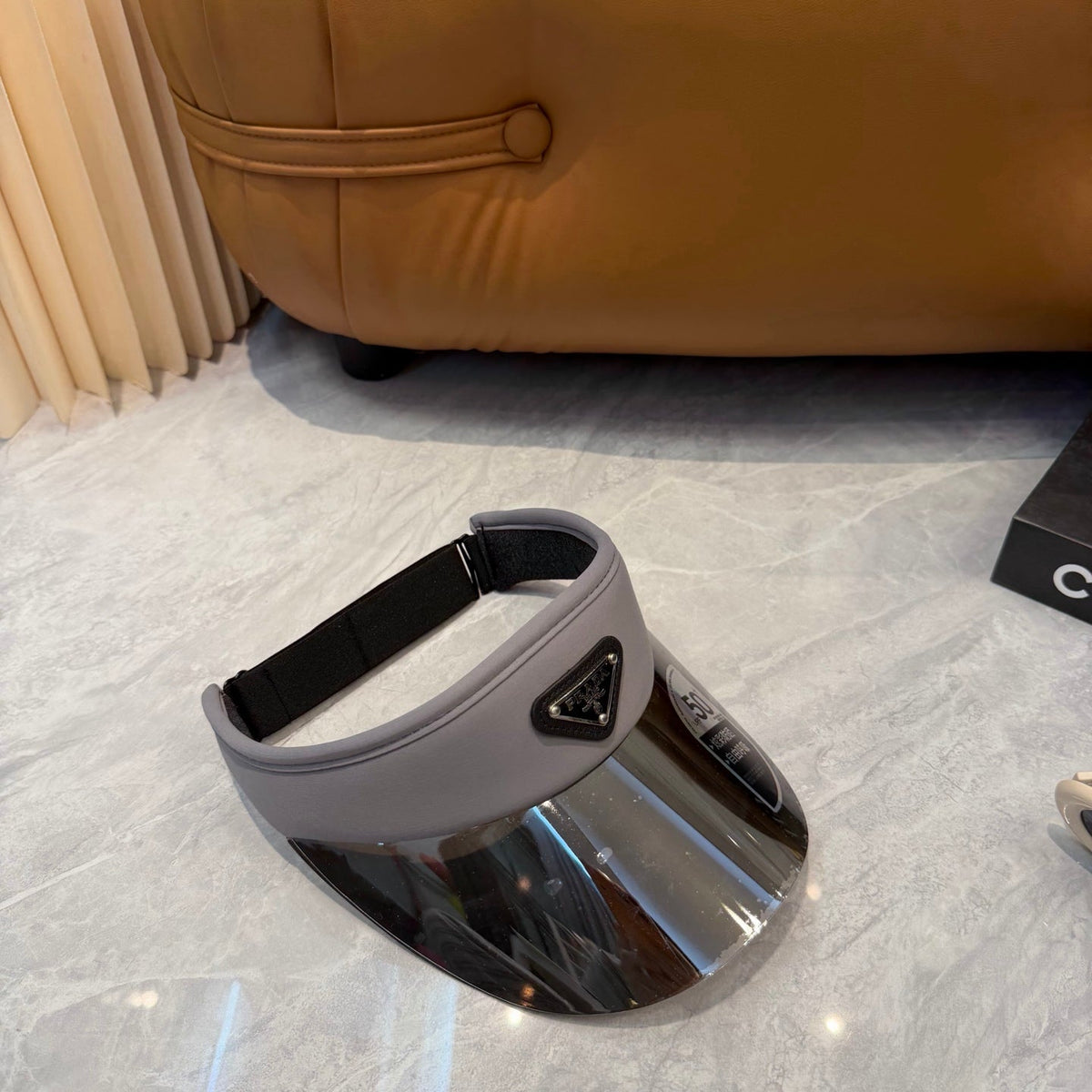 Prada Blue-Light Fashion Silver Sun Visor for Men & Women - detail image 5