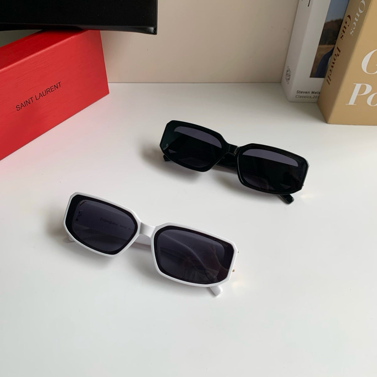 Saint Laurent Square Silver Lens Sunglasses for Men & Women - 358264 - detail image 9