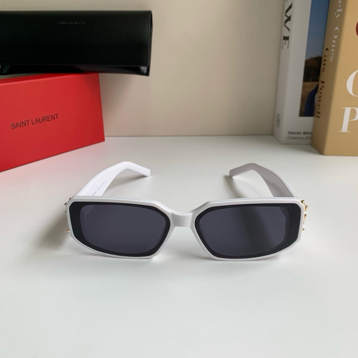 Saint Laurent Square Silver Lens Sunglasses for Men & Women - 358264 - detail image 3