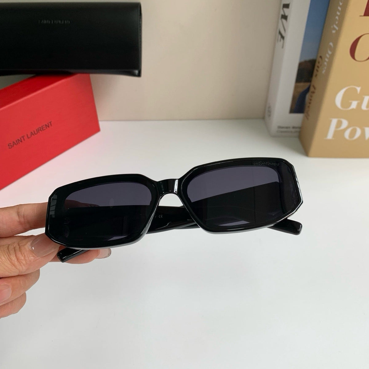 Saint Laurent Square Black Lens Sunglasses for Men & Women - 449205 - detail image 3