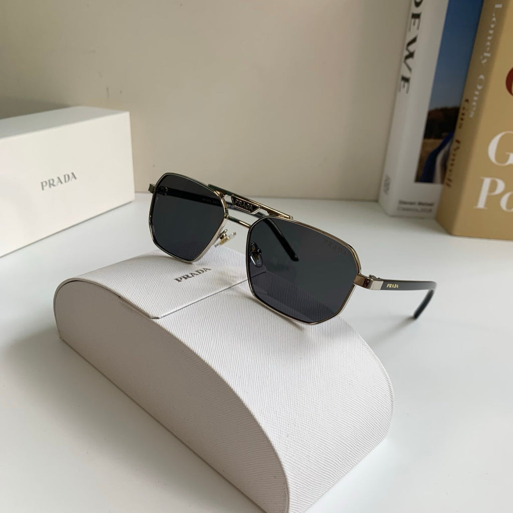 Prada Metal Fashion Silver Lens Sunglasses for Men & Women - 487108 - detail image 4