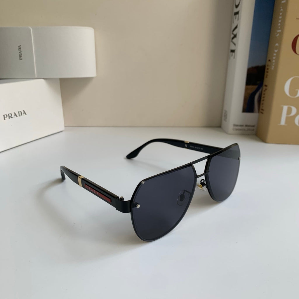 Prada Metal Aviator Silver Lens Sunglasses for Men & Women - 398879