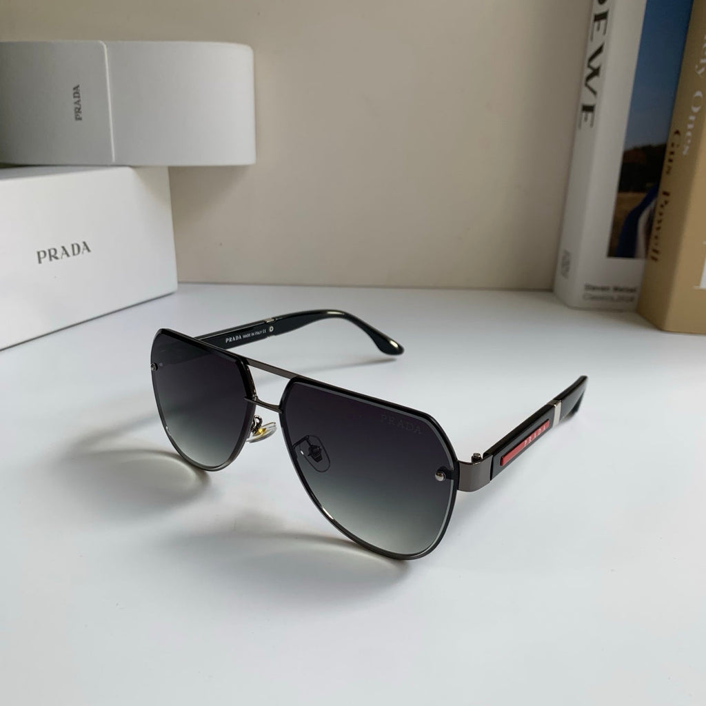 Prada Metal Aviator Silver Lens Sunglasses for Men & Women - 487131 - detail image 2