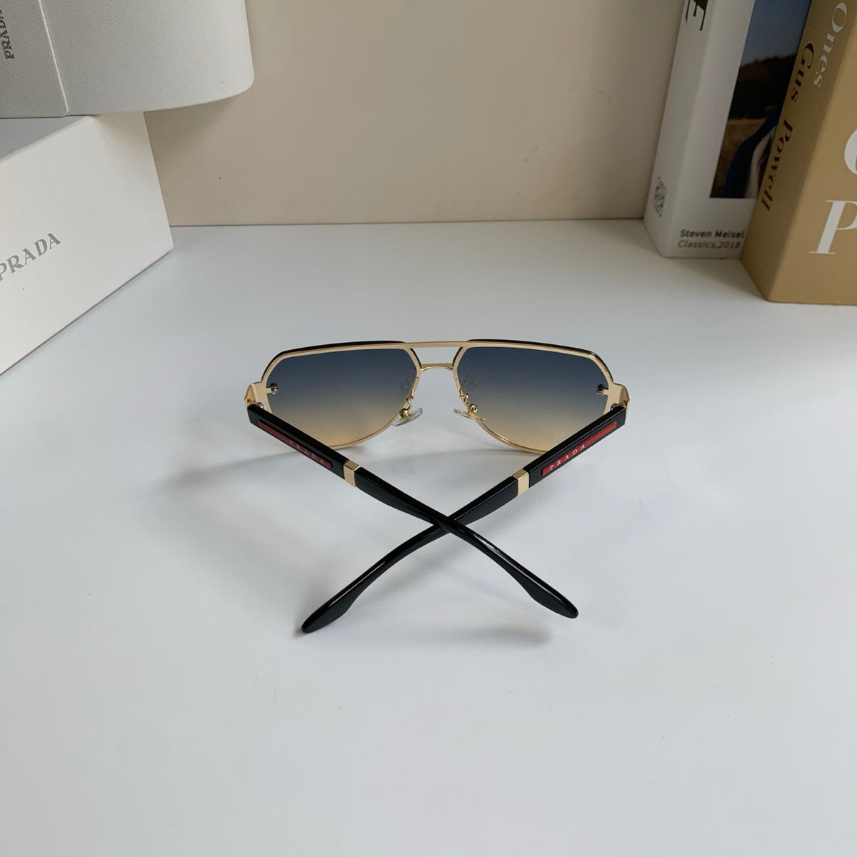 Prada Metal Aviator Silver Lens Sunglasses for Men & Women - 398883 - detail image 8